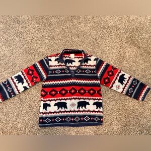 Toddler bear pullover fleece